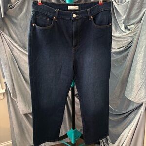 Loft Dark wash straight jeans size 12